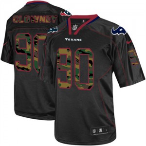 Hommes Nike Houston Texans # 90 Jadeveon Clowney Élite noire Camo Fashion NFL Maillot Magasin