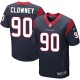 Men Nike Houston Texans &90 Jadeveon Clowney Elite Navy Blue Team Color NFL Jersey