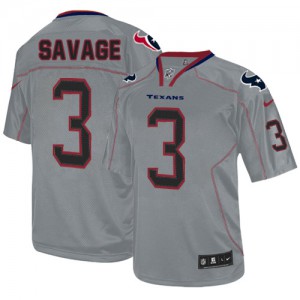 Hommes Nike Houston Texans # 3 Tom Savage élite Lights Out gris NFL Maillot Magasin