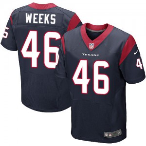Hommes Nike Houston Texans # Jon 46 semaines élite équipe bleu marine couleur NFL Maillot Magasin