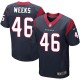 Men Nike Houston Texans &46 Jon Weeks Elite Navy Blue Team Color NFL Jersey