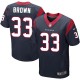 Men Nike Houston Texans &33 Andre Brown Elite Navy Blue Team Color NFL Jersey