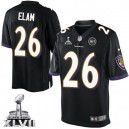 Youth Nike Baltimore Ravens &26 Matt Elam Elite Black Alternate Super Bowl XLVII NFL Jersey