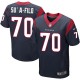 Men Nike Houston Texans &70 Xavier Su'a-Filo Elite Navy Blue Team Color NFL Jersey