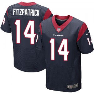 Hommes Nike Houston Texans # 14 Ryan Fitzpatrick Élite bleu marine équipe NFL Maillot Magasin de couleur