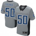 Men Nike Indianapolis Colts &50 Jerrell Freeman Elite Grey Shadow NFL Jersey