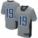 Men Nike Indianapolis Colts &19 Johnny Unitas Elite Grey Shadow NFL Jersey