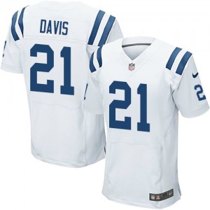 Hommes Nike Indianapolis Colts # 21 Vontae Davis Élite blanc NFL Maillot Magasin