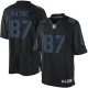 Men Nike Indianapolis Colts &87 Reggie Wayne Elite Black Impact NFL Jersey