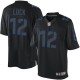 Men Nike Indianapolis Colts &12 Andrew Luck Elite Black Impact NFL Jersey