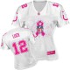 Women Nike Indianapolis Colts &12 Andrew Luck Elite White 2012 Breast Cancer Awareness NFL Jersey