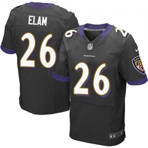 Hommes Nike Baltimore Ravens # 26 Matt Elam élite noire alternent NFL Maillot Magasin