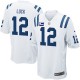 Youth Nike Indianapolis Colts &12 Andrew Luck Elite White C Patch NFL Jersey