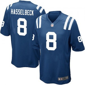 Colts d'Indianapolis de jeunesse Nike # 8 Matt Hasselbeck Élite bleu Royal équipe NFL Maillot Magasin de couleur