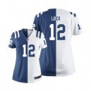Women Nike Indianapolis Colts &12 Andrew Luck Elite Team/Road Two Tone NFL Jersey