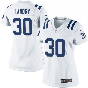 Femmes Nike Indianapolis Colts # 30 LaRon Landry Élite blanc NFL Maillot Magasin