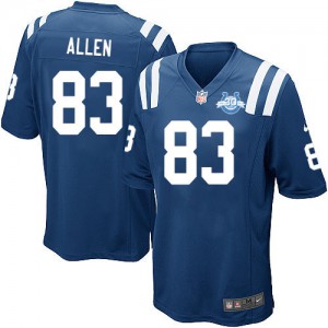 Colts d'Indianapolis de jeunesse Nike # 83 Dwayne Allen Élite bleu Royal équipe couleur 30 saisons Patch NFL Maillot Magasin
