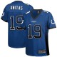 Women Nike Indianapolis Colts &19 Johnny Unitas Elite Royal Blue Drift Fashion NFL Jersey