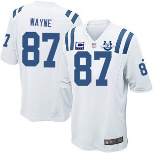 Colts d'Indianapolis de jeunesse Nike # Reggie Wayne élite blanche 87C Patch 30 saisons Patch NFL Maillot Magasin