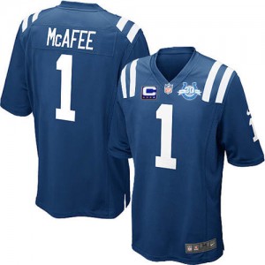 Colts d'Indianapolis de jeunesse Nike # Pat McAfee Élite bleu Royal équipe couleur 1C Patch 30 saisons Patch NFL Maillot Magasin