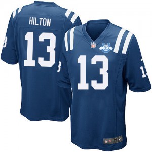 Colts d'Indianapolis de jeunesse Nike # 13 T.Y. Hilton élite Royal Bleu équipe couleur 30 saisons Patch NFL Maillot Magasin
