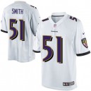 Youth Nike Baltimore Ravens &51 Daryl Smith Elite White NFL Jersey