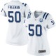 Women Nike Indianapolis Colts &50 Jerrell Freeman Elite White 30th Seasons Patch NFL Jersey