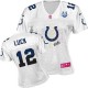 Women Nike Indianapolis Colts &12 Andrew Luck Elite White Fem Fan 30th Seasons Patch NFL Jersey