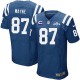 Men Nike Indianapolis Colts &87 Reggie Wayne Elite Royal Blue Team Color C Patch 30th Seasons Patch NFL Jersey