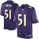 Youth Nike Baltimore Ravens &51 Daryl Smith Elite Purple Team Color NFL Jersey