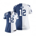 Women Nike Indianapolis Colts &12 Andrew Luck Elite Team/Road Two Tone 30th Seasons Patch NFL Jersey