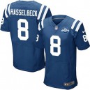 Men Nike Indianapolis Colts &8 Matt Hasselbeck Elite Royal Blue Team Color 30th Seasons Patch NFL Jersey