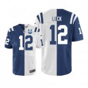 Men Nike Indianapolis Colts &12 Andrew Luck Elite Team/Road Two Tone 30th Seasons Patch NFL Jersey