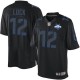 Men Nike Indianapolis Colts &12 Andrew Luck Elite Black Impact 30th Seasons Patch NFL Jersey