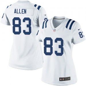 Femmes Nike Indianapolis Colts # 83 Dwayne Allen Élite blanc NFL Maillot Magasin