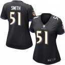 Women Nike Baltimore Ravens &51 Daryl Smith Elite Black Alternate NFL Jersey
