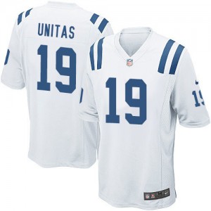 Colts d'Indianapolis de jeunesse Nike # 19 Johnny Unitas Élite blanc NFL Maillot Magasin