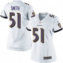Women Nike Baltimore Ravens &51 Daryl Smith Elite White NFL Jersey