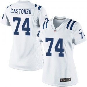 Femmes Nike Indianapolis Colts # 74 Anthony Castonzo Élite blanc NFL Maillot Magasin