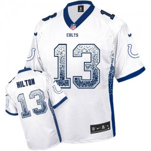 Hommes Nike Indianapolis Colts # 13 T.Y. Hilton élite blanc Drift mode NFL Maillot Magasin