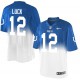 Men Nike Indianapolis Colts &12 Andrew Luck Elite Royal Blue/White Fadeaway NFL Jersey