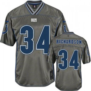 Hommes Nike Indianapolis Colts # 34 Trent Richardson élite gris Vapor NFL Maillot Magasin