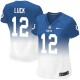 Women Nike Indianapolis Colts &12 Andrew Luck Elite White/Royal Blue Fadeaway NFL Jersey