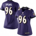 Women Nike Baltimore Ravens &96 Marcus Spears Elite Purple Team Color NFL Jersey