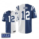 Men Nike Indianapolis Colts &12 Andrew Luck Elite Team/Road Two Tone Autographed NFL Jersey