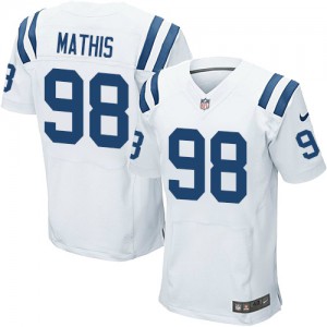 Hommes Nike Indianapolis Colts # 98 Robert Mathis Élite blanc NFL Maillot Magasin