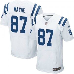Hommes Nike Indianapolis Colts # 87 Reggie Wayne Élite blanc NFL Maillot Magasin