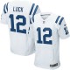 Men Nike Indianapolis Colts &12 Andrew Luck Elite White NFL Jersey