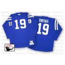 Mitchell And Ness Indianapolis Colts &19 Johnny Unitas Blue Authentic Throwback NFL Jersey