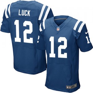 Hommes Nike Indianapolis Colts # 12 Andrew Luck élite bleu Royal équipe NFL Maillot Magasin de couleur